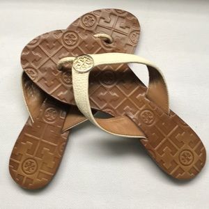 White Tory Burch Monroe Sandal